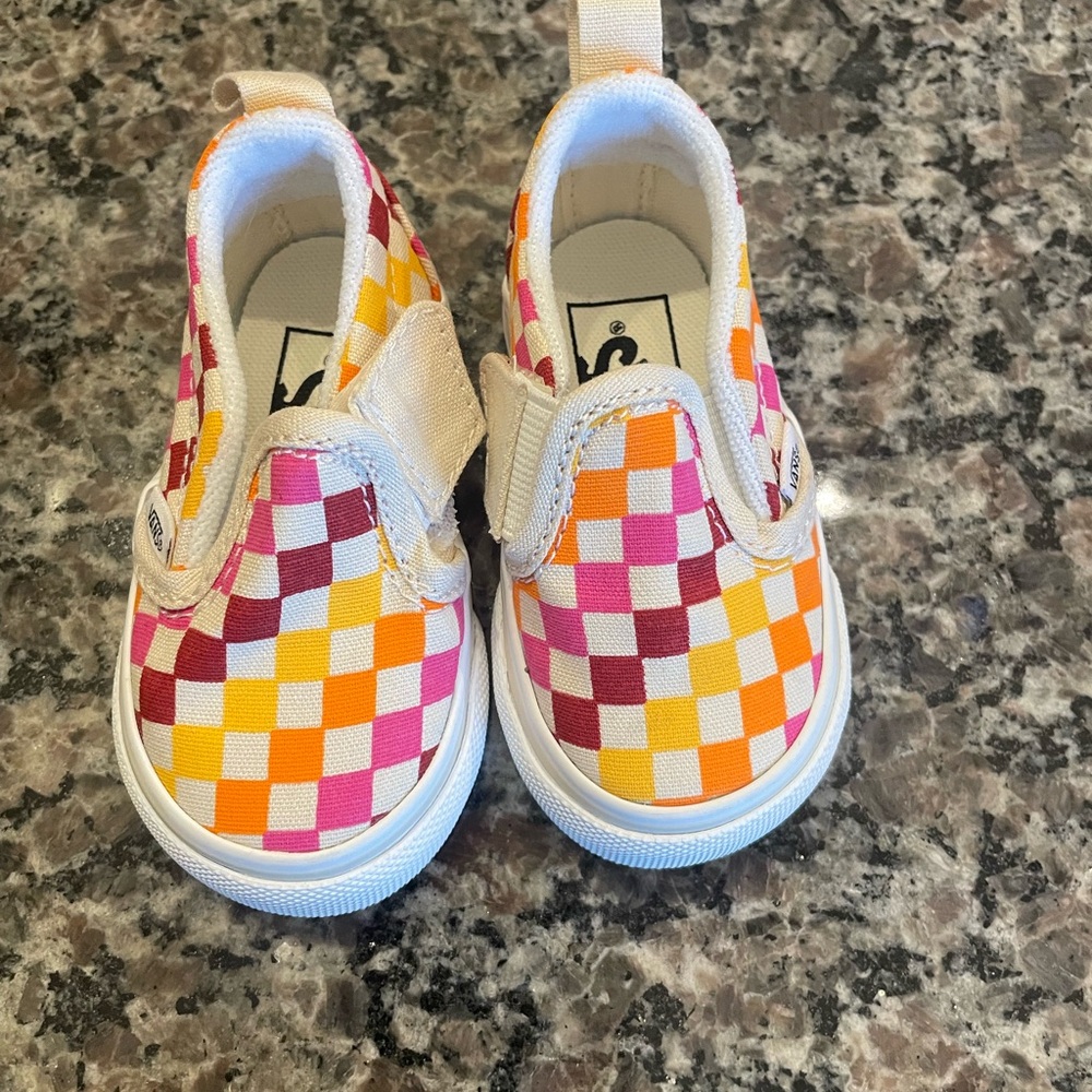 Vans toddler checkered shoes size 3